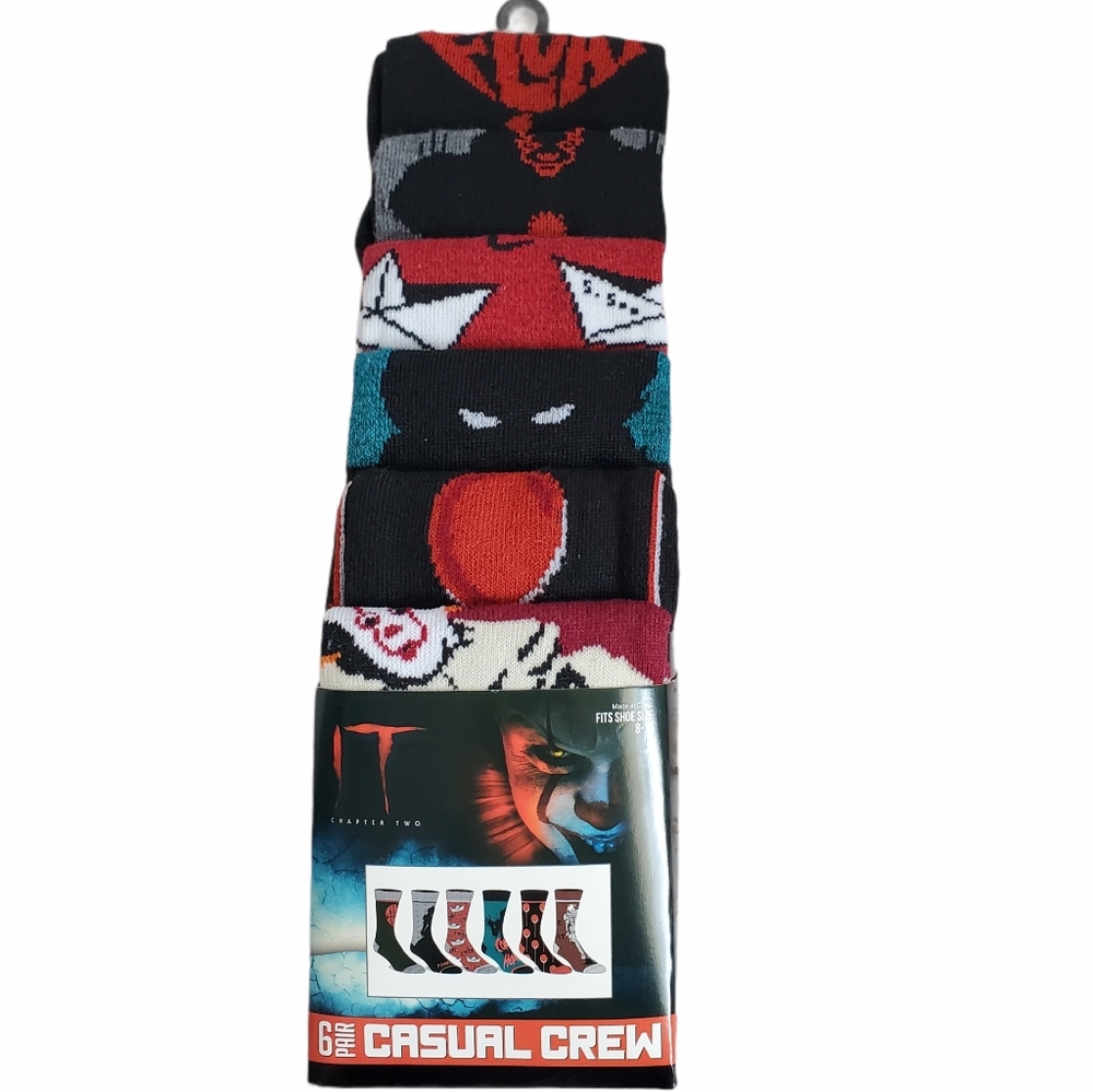 New With Tags Men's Stephen King's IT Chapter 2 Movie Casual Crew Socks